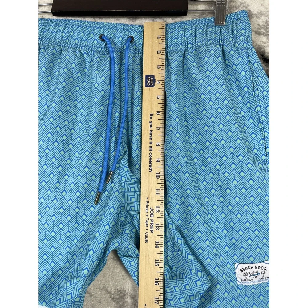Beach‎ Bros Swim Trunks Mens Size Extra Large Blue Beach Pool Summer Vacation